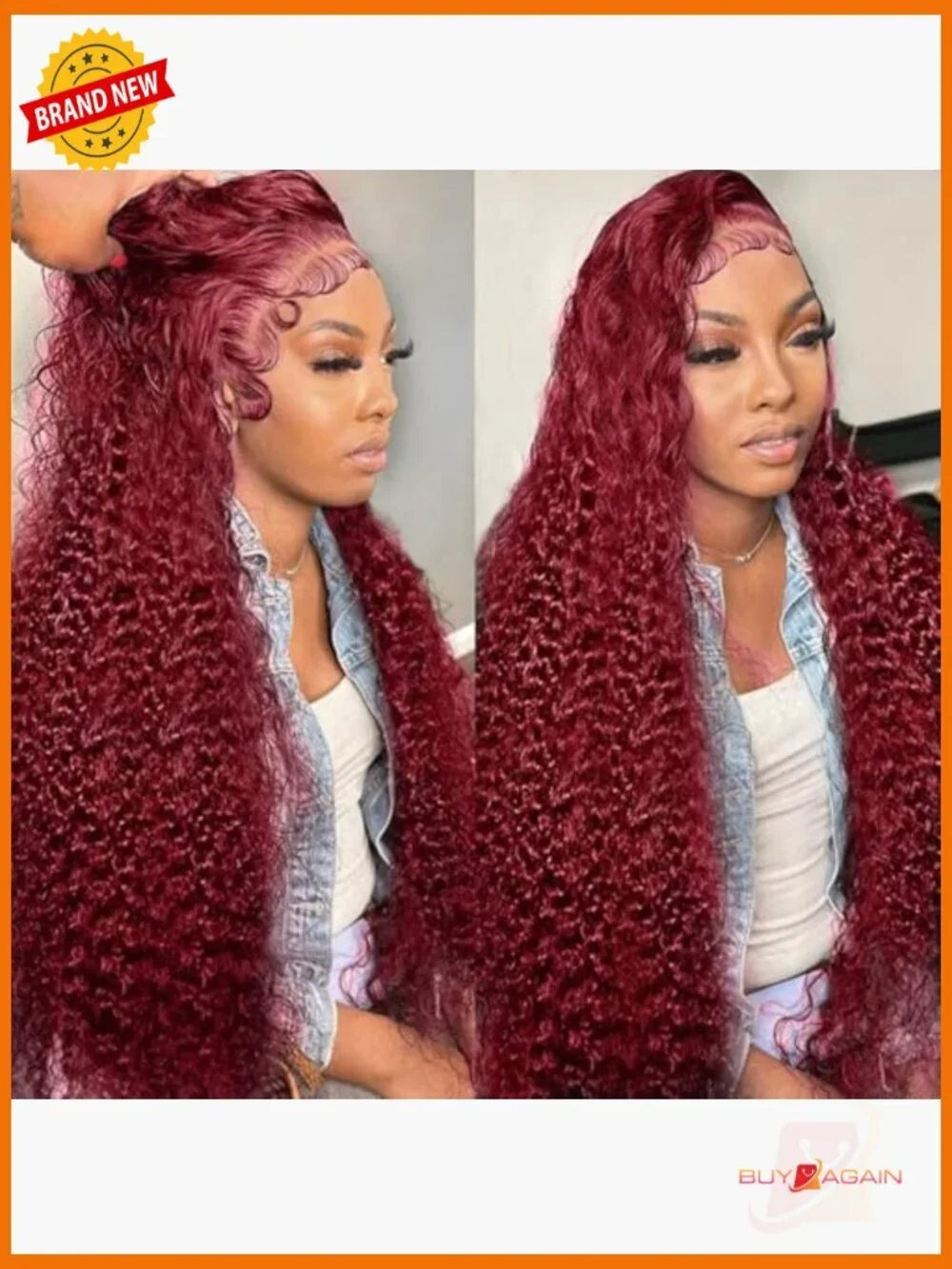 30 Inch 180% Density Deep Wave Lace Front Wig 13x6 HD Human Hair No Tangle No